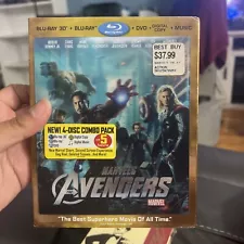 Rare Only Sealed For Sale Marvel Avengers 4-Disc Combo Pack Blue Ray Movie