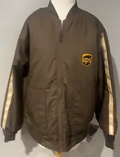 NWT UPS Uniform Twin Hill LG Jacket Brown UPS Emblem Thinsulate 3M Reflective