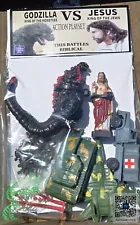 GODZILLA KING OF THE MONSTERS VS JESUS KING OF THE JEWS Original ACTION PLAYSET