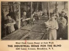 1936 PPC BROOKLYN NY INDUSTRIAL HOME FOR THE BLIND, CHAIRS, CANERS Postcard P29