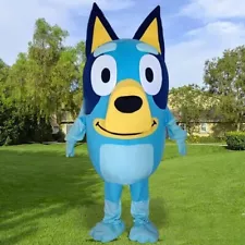 6.1ft Mascot Costume Foam Adults Blue Cosplay Cartoon Cotton Christmas 185cmH