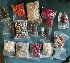 HUGE 17+ Lbs Of Beads For Jewelry Making 200+ Bags From An Estate Sale Quality