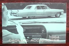 1964 Cadillac Dealer Accessories Sales Brochure by GM-OEM. (Twilight Sentinel)