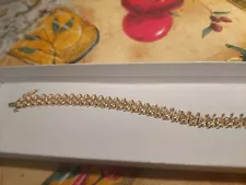 For Sale Is A Ladies Tennis Bracelet 15.9 14k Yellow Gold It Has 37 Dia. 10 Poi