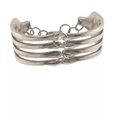 Silverplate Double Fork Bracelet with Lobster Clasp