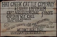 hat creek cattle company sign for sale