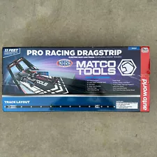 Auto World NHRA Pro Racing Drag Strip 2 Slot Cars 13 Feet Track Pro Stock Matco