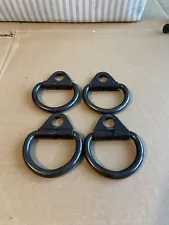 Black D Rings Anchor Lashing Ring D-Ring Tie Downs for Car Truck Trailer Cargo