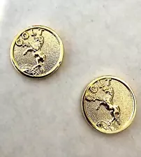 2 x Colt GRIP MEDALLIONS For all Grips 24K Real Gold Plated 15MM