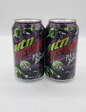 Mountain Dew Pitch Black x2 cans. Limited Edition