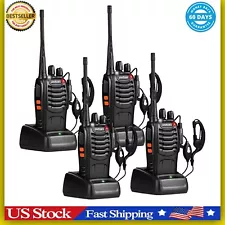 4 Pack Set Long Range Walkie Talkie 50 Mile Two Way Radio Charge Waterproof