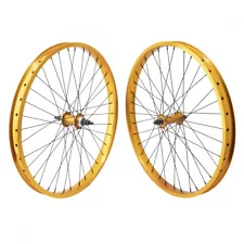 SE Bikes So Cal Flyer 24in Wheelset Gold/Black NMSW 36H 1-Speed FW 3/8" 110mm