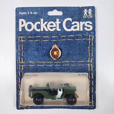 Vintage 1974 Tomica Tomy Pocket Cars Mitsubishi Jeep 09-25 Army Green NEW SEALED