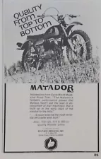 1969 Bultaco Mk3 Matador Motorcycle Print Ad