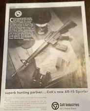 Original Ad for COLT'S FIREARMS Colt's AR-15 Sporter Magazine Ad