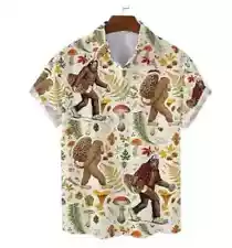 SALE! Bigfoot Mushroom Hawaiian Shirts for Men Women – Bigfoot with Morel