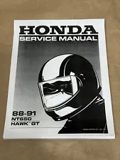 Factory Repair Service Shop Manual 1988-1991 Honda NT650 HAWK GT 650 Bros RC31 (For: Honda)