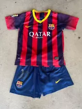 YOUTH used condition NIKE UNIFORM FC BARCELONA #10 MESSI red and blue size 22