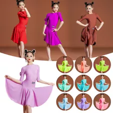 Children Latin Dance Dress Professional Competition Training Performance Costume