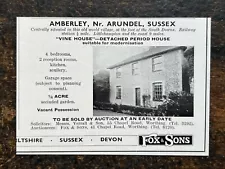 Vine House - Amberley - Sussex For Sale - 1967 Press Cutting r399