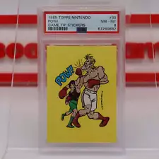 1989 TOPPS NINTENDO GAME PACKS #30 POW! PUNCH OUT! - GRADED PSA 8 TRADING CARD