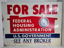 Federal Housing Administration For Sale Sign US Government Real Estate Broker