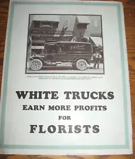 1924 (?) White Motor Company Florist Truck Orphan Brochure, Mangel Chicago