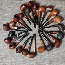 Mixed Job Lot Of Estate Tobacco Pipes for Restoring Or Repair - Shop Cleanout