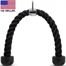 New Tricep Rope Attachment Cable Machine, Fitness Pulldown w/Snap Hook!!