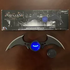 Batman Arkham Knight 16” Batarang Prop Replica Weapon w/Box! Blue LED Light NECA