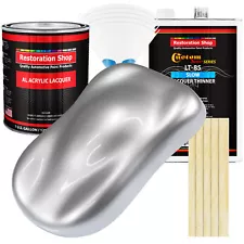 Iridium Silver Metallic Acrylic Lacquer Gallon Auto Paint Kit, Slow Thinner