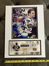 Tom Brady Photograph Wall Art 16” X 12” Authentic NFL Super Bowl MVP. Matted.