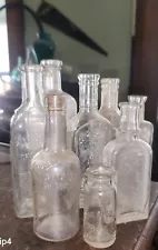 Assorted Antique Bottles. Whiskey, Upjon, Tonsilen, Perfume, & more! 1890-1920s