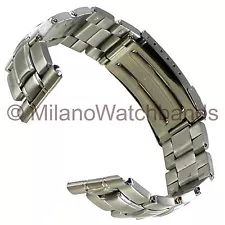 20mm Morellato Stainless Steel Semi-Solid Link Fold Over Clasp Safety Watch Band