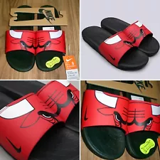 NEW Nike X NBA Benassi Solarsoft Chicago Bulls Slippers Sandals 917551 600 US 8