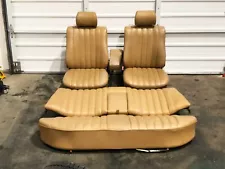 77-85 Mercedes 240D 300D 280E W123 Palomino Seat Set Tan Brown GREAT SHAPE 104K (For: Mercedes-Benz)