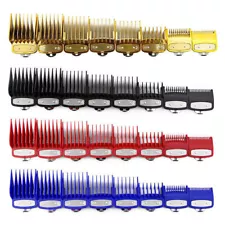 8PCS Professional Hair Clipper Metal Clip Guides Limit Combs Guards For WAHL US