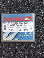 WMS BB1 Slot Machine REEL EM IN 3 BIG BASS BUCKS Original Software CF Card