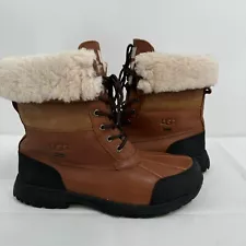 UGG Men’s Butte Worchester Brown Leather Waterproof Boots Sz US 11 $230