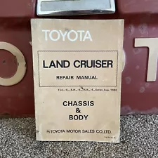 Toyota Land Cruiser Repair Manual Chassis And Body 1980 Fj40 Fj60 Bj40