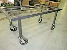 Industrial Steel Shop Cart Custom Made (4-Wheel Caster)