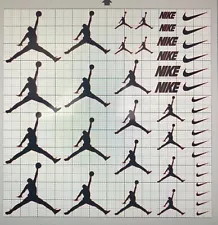 JORDAN JUMPMAN SWOOSH VINYL STENCIL FOR CUSTOM SHOES SNEAKERS AND SMALL PROJECTS