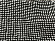 Black & White Houndstooth Fabric large remnant