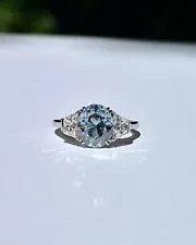 Beautiful 925 Sterling Silver Ring With Stunning Moissanite For Sale