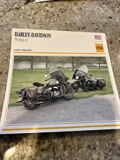 1946 Harley-Davidson 750 WLA 45 Motorcycle Photo Info Card