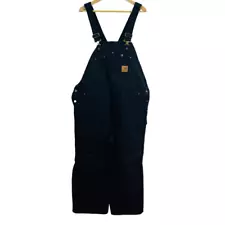 Carhartt Insulated Bibs Overalls R41 Quilted - Black 48x30