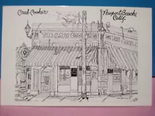 (2) Newport Beach CA crab cooker Fish Restaurant artist signed