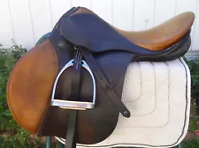 RARE STUBBEN English/Jump Saddle - LANCELOT - 18" Seat - GREAT! Buffalo Leather