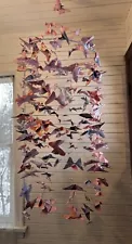 Hand Folded Origami Butterfly Mobile/ Chandelier