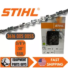 STIHL 63PS3 55 16" Chain 3/8 Picco .050" Gauge 55 link 3616 005 0055 NEW OEM